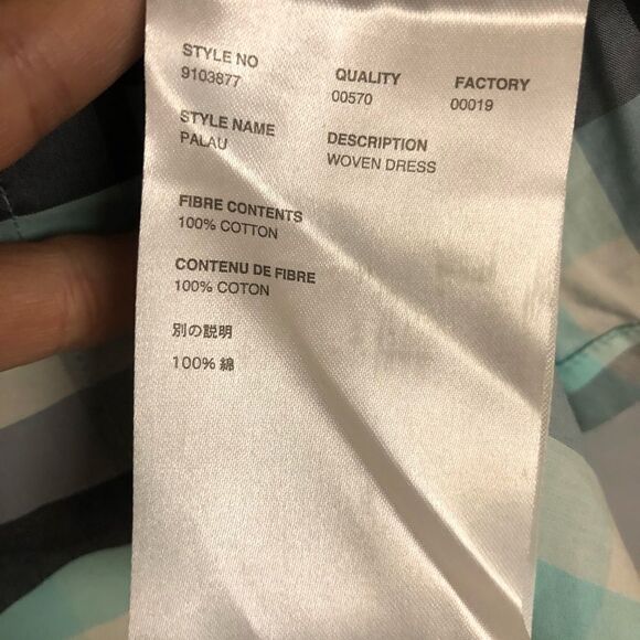 WESC/ Turquoise, Black, Grey, White Plaid Dress/ Sz S‎ - Picture 5 of 5